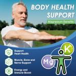 NATURE TARGET Magnesium Glycinate 500mg, Chelated Magnesium with Zinc & Vitamin D3 for Muscle, Nerve & Bone, Support Heart Health & Leg Cramp, Strength Immune System - 120 Capsules