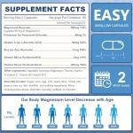 NATURE TARGET Magnesium Glycinate 500mg, Chelated Magnesium with Zinc & Vitamin D3 for Muscle, Nerve & Bone, Support Heart Health & Leg Cramp, Strength Immune System - 120 Capsules