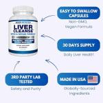Arazo Nutrition Liver Cleanse Detox & Repair Formula – Milk Thistle Herbal Support Supplement: Silymarin, Beet, Artichoke, Dandelion, Chicory Root
