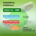 Green Tea Extract Capsules with Green Coffee Beans & Apple Cider Vinegar - Energy & Metabolism Support - Green Tea Supplement 50% EGCG - 20:1 Natural Extract - for Men & Women - 120 Vegan Capsules