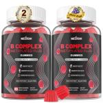 Nextdia Brain & Mood Support Gummies, Super Vitamin B Complex for Men & Women, All B Vitamin B1 B2 B3 B5 B6 B7 B9 MethyB12 with PABA, Inositol, Choline, Supports MTHFR Gene & Energy, Vegan, 120Ct