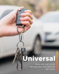 FEGVE Titanium Quick Release Keychain for Men,Pull Apart Detachable Keychain,Mini But Heavy Duty Keychain-360 ° Rotation (Silver)