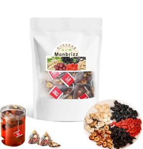 Monbrizz kidney tea formula Ginseng Six treasure tea te divina, maca root, Goji berries, turmeric kidney formula ginseng eight treasure Cleanse Detox Caffeine-Free Tea (40count)