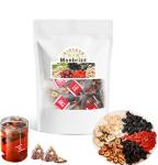 Monbrizz kidney tea formula Ginseng Six treasure tea te divina, maca root, Goji berries, turmeric kidney formula ginseng eight treasure Cleanse Detox Caffeine-Free Tea (40count)