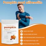 BRAMHO Pumpkin Seed Oil for Hair Growth and Saw Palmetto Complex, 3000mg, Non-GMO, for Prostate, Urinary and Hair Support-180 Count