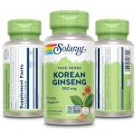 SOLARAY Korean Ginseng 550 mg - Ginseng Root - Stress, Physical Endurance and Energy Supplements - Non-GMO, Vegan, Lab Verified - 50 Servings, 50 VegCaps