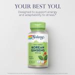SOLARAY Korean Ginseng 550 mg - Ginseng Root - Stress, Physical Endurance and Energy Supplements - Non-GMO, Vegan, Lab Verified - 50 Servings, 50 VegCaps