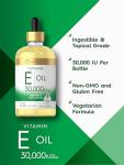 Carlyle Vitamin E Oil | 30,000 IU | 2.5 fl oz | Ingestible & Topical Grade | Moisturizing for Skin | Vegetarian, Non-GMO, Gluten Free Supplement