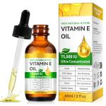 Liefiet Vitamin E Oil Blend 75,000 IU, Pure Vitamin E Oil for Skin, Face and Scars, Body Bath Oils Moisturizing Dry Skin, Easy to Absorb, 2Fl Oz