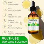 Liefiet Vitamin E Oil Blend 75,000 IU, Pure Vitamin E Oil for Skin, Face and Scars, Body Bath Oils Moisturizing Dry Skin, Easy to Absorb, 2Fl Oz