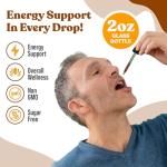 Active Ginseng Korean Red Panax Ginseng with Natural Ginsenosides - All-Natural Advanced Liquid Solution for 2X Absorption - Supports Healthy Energy, Vitality, Mood and More