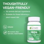 EZ Melts Dissolvable Iron Supplement 18 mg, Sugar-Free, 3-Month Supply - 1 Pack