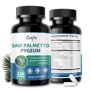 Saw Palmetto for Men – Prostate Health & Urinary Support & DHT Blocker, Hair Health with Biotin 6000mcg, Pumpkin Seed Oil, Pygeum & Lycopene – Energy & Vitality Formula, 120 Capsules