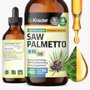 BIO KRAUTER Saw Palmetto Extract - Vegan Saw Palmetto for Men and Women - Urinary Support - Alcohol & Sugar Free - 4 Fl.Oz.