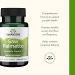 Swanson Saw Palmetto Men Prostate Health Hormone Support Urinary Health 160 Milligrams 120 Sgels