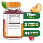 Lifeable Zinc Gummies | 50mg | Great Tasting Natural Flavor Zinc Vitamins | Gluten Free, Vegetarian, GMO-Free Zinc Chewable | for Immune Support | 90 Gummies