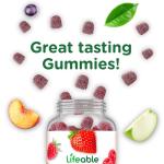 Lifeable Zinc Gummies | 50mg | Great Tasting Natural Flavor Zinc Vitamins | Gluten Free, Vegetarian, GMO-Free Zinc Chewable | for Immune Support | 90 Gummies