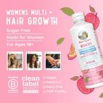 MaryRuth Organics Women's Multivitamin+Lustriva Hair Growth Liposomal | Biotin 10000mcg | Clinically Tested for Thicker Hair, Wrinkles, Fine Lines, Skin Care with Ashwagandha&Maca Root | 15.22 Fl Oz
