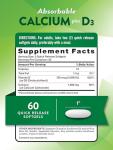 Nature's Truth Calcium 1200mg with Vitamin D3 5000 IU | 60 Softgels | from Calcium Carbonate | Non-GMO & Gluten Free Supplement