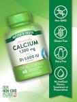 Nature's Truth Calcium 1200mg with Vitamin D3 5000 IU | 60 Softgels | from Calcium Carbonate | Non-GMO & Gluten Free Supplement