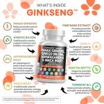 Clean Nutraceuticals Panax Ginseng Ginkgo Biloba Ashwagandha Maca Root - Focus Supplement Pills for Women and Men with Pine Bark Extract, Garlic, and Saw Palmetto - 60 Caps