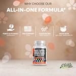 Clean Nutraceuticals Panax Ginseng Ginkgo Biloba Ashwagandha Maca Root - Focus Supplement Pills for Women and Men with Pine Bark Extract, Garlic, and Saw Palmetto - 60 Caps
