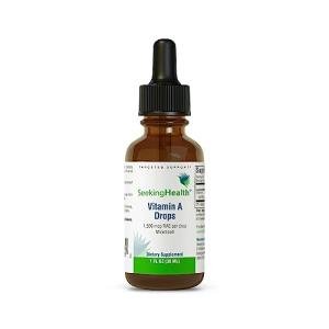 Seeking Health vitamin A Drops - Eye & Skin Health Supplement with Retinyl Palmitate - Liquid Vitamin Support with Antioxidant Support - Soy-Free & Gluten-Free - 1 fl oz, 1500mcg (600 Servings)