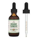 Turmeric Curcumin with Black Pepper Drops - Organic Turmeric Supplement Drops 1,180mg - 2FL OZ, 60 Servings (with Black Pepper Seed, Ginger, Rosemary, and Sage) for Joint Support by Double Wood