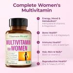 Multivitamin for Women – Methylated Womens Multivitamins & Multiminerals Capsules with Vitamin B12, A, D, C, Zinc, Magnesium & More for Complete Daily Support – Trusted Bioavailable Vitamins for Women