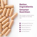 Multivitamin for Women – Methylated Womens Multivitamins & Multiminerals Capsules with Vitamin B12, A, D, C, Zinc, Magnesium & More for Complete Daily Support – Trusted Bioavailable Vitamins for Women