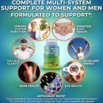 Vegan Whole Food Daily Multivitamin with Iron, Methylated Multivitamin for Women and Men, Made with Fruits & Vegetables, B-Complex, Probiotics, Enzymes, CoQ10, Omegas, Turmeric, Non-GMO, 90 Count