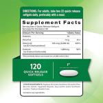 Nature's Truth Absorbable Calcium 1200 mg with Vitamin D3 5000 IU | 120 Softgels | Calcium Carbonate | Non-GMO & Gluten Free Supplement