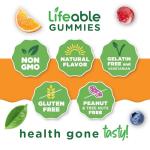 Lifeable Iron Gummies | 20mg | with Vitamin C | Great Tasting Blood Builder Iron Supplement | Iron with Vitamin C for Iron Deficiency | Iron Gummies for Women, Men, Adults | 90 Gummies