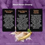 Panax Ginseng Peak 500 mg - Supports Mental Clarity, Energy & Focus - Panax Ginseng Steam & Leaf Extract Supplement for Women & Men - Vegan, Gluten Free, Dairy Free, Non-GMO - 30 Capsules
