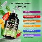 Bariatric Multivitamin - 45 mg Iron Supplements - Made in USA - for Women & Men - All-in-One, 21 Essential Vitamins - Gastric Sleeve Support - Free of Sugar, Gluten & Soy - 90 Capsules, Once Daily