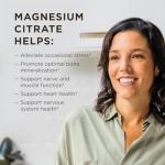 Solgar Magnesium Citrate, 120 Tablets - Promotes Healthy Bones - Supports Nerve & Muscle Function - Non GMO, Vegan, Gluten Free, Dairy Free, Kosher - 60 Servings, Standard Packaging