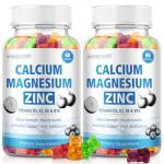 NLMUBR LUCKSIT 1200mg Calcium Gummies with Vitamin D3,K2,B6 Calcium Citrate Magnesium Zinc for Bonе & Immune Support, Calcium Supplements for Women&Men 120 Chews