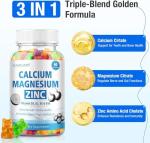 NLMUBR LUCKSIT 1200mg Calcium Gummies with Vitamin D3,K2,B6 Calcium Citrate Magnesium Zinc for Bonе & Immune Support, Calcium Supplements for Women&Men 120 Chews