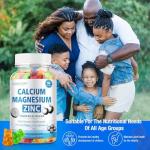 NLMUBR LUCKSIT 1200mg Calcium Gummies with Vitamin D3,K2,B6 Calcium Citrate Magnesium Zinc for Bonе & Immune Support, Calcium Supplements for Women&Men 120 Chews