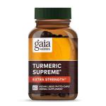 Gaia Herbs Turmeric Supreme Extra Strength - Supports Occasional Swelling from Normal Wear & Tear - with Turmeric Curcumin & Black Pepper - 60 Vegan Liquid Phyto-Capsules (Up to 60-Day Supply)