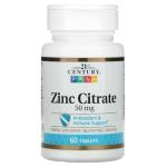 21st Century HealthCare Zinc Citrate Tablets 50mg, 60 Count