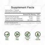 Deal Supplement Zinc 50mg with Selenium + Copper, 240 Capsules, 8 Month Supply, 3 in 1 Mineral Formula, Zinc Picolinate Complex Supplement, Supports Healthy Immune System for Adults and Kids