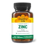Country Life Target-Mins Zinc 50 mg 180 Tablets - Zinc Supplements for Immune Health - Zinc 50mg - Zinc Support