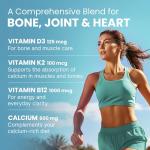 4-in-1 Calcium Supplements for Women and Men - Calcium with Vitamin D3 K2 5000 IU Supplement, 601mg per Serving - Gluten-Free, Vegan-Friendly (120 ct)