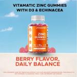 Vitamatic Zinc 50mg Gummies – 60 Vegan Gummies – Gluten-Free – 2 Pack