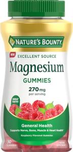 Nature's Bounty Magnesium 270mg Gummies, Supports Bone, Nerve, Muscle and Heart Health, 90 Gummies