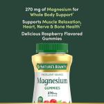 Nature's Bounty Magnesium 270mg Gummies, Supports Bone, Nerve, Muscle and Heart Health, 90 Gummies