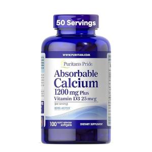 Calcium + Vitamin D3 Softgels for Bones