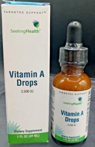 Seeking Health vitamin A Drops - Eye & Skin Health Supplement with Retinyl Palmitate - Liquid Vitamin Support with Antioxidant Support - Soy-Free & Gluten-Free - 1 fl oz, 1500mcg (600 Servings)