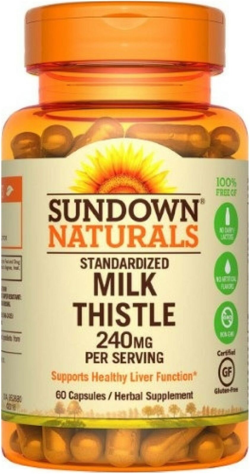 Sundown Naturals® Milk Thistle XTRA 240 mg, 60 Capsules
